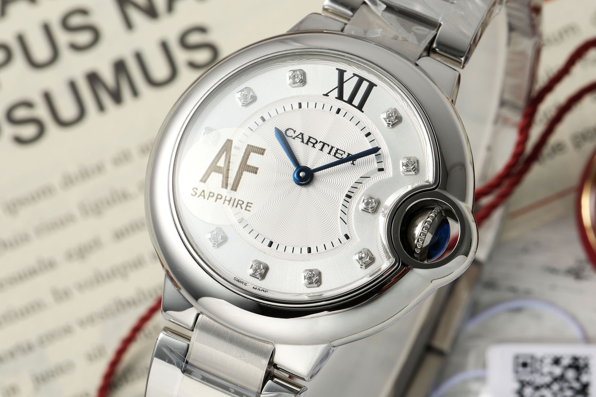 “Cartier 33mm Blue Balloon Watch: High-Quality Replacement Packaging and Features for AF Super-Priced Model” - 图片 1