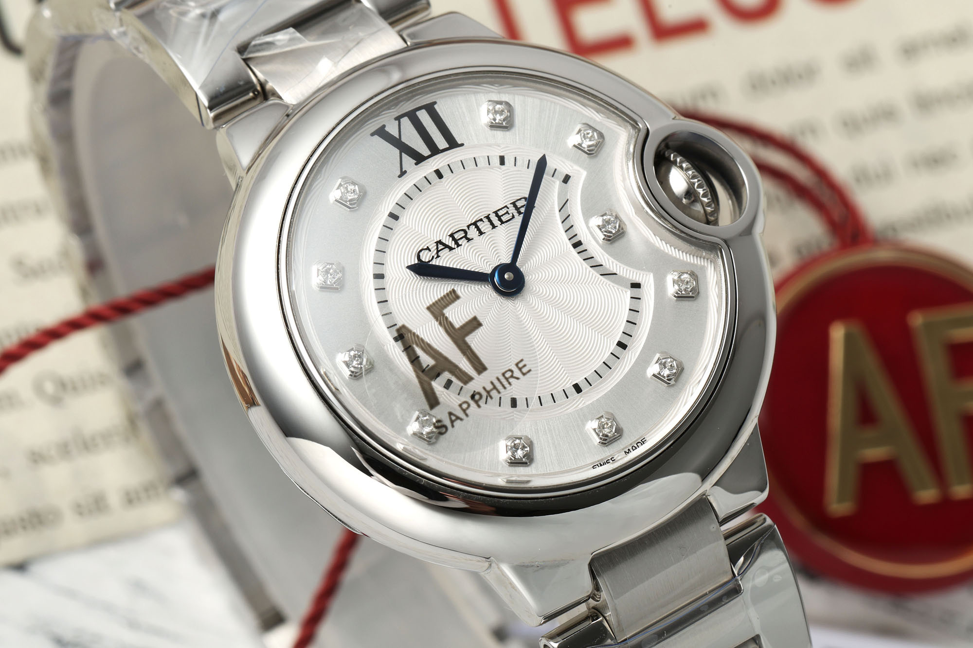 “Cartier 33mm Blue Balloon Watch: High-Quality Replacement Packaging and Features for AF Super-Priced Model” - 图片 2