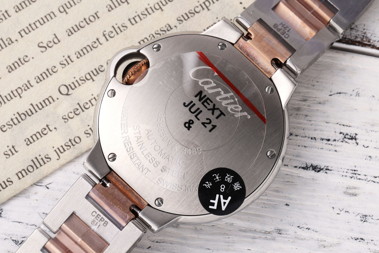 “Cartier Blue Balloon 33mm Watch: Steel Surface, Swiss Craftsmanship, Automatic Chain-up, High Quality Materials” - 图片 7