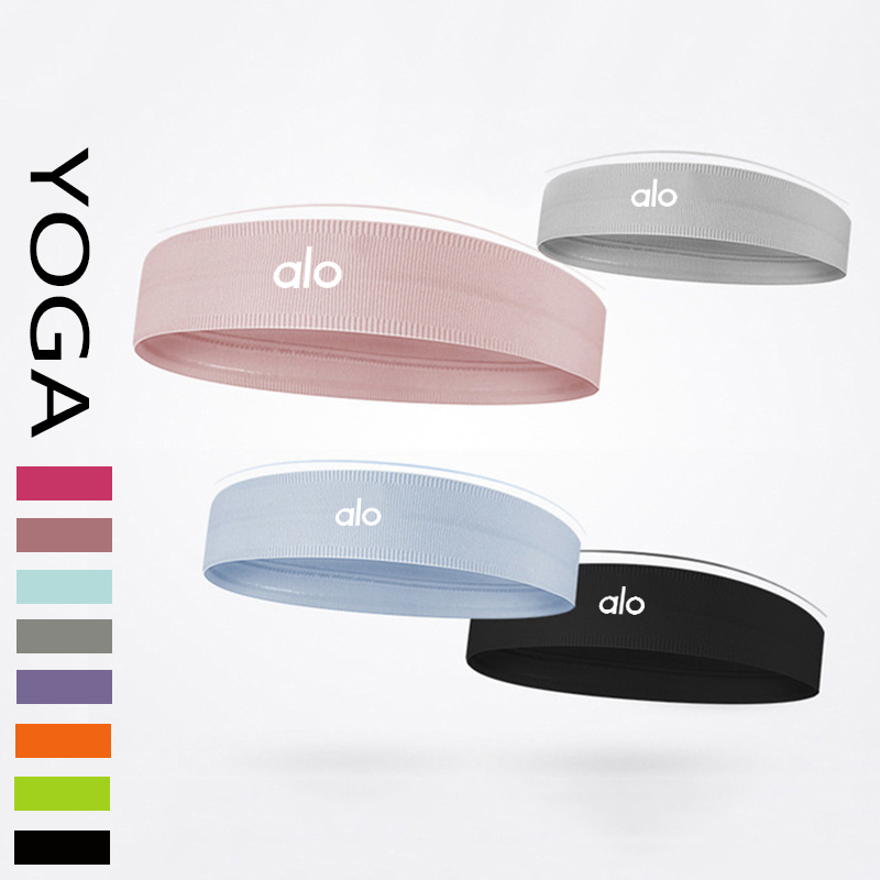 Alo accessories alo yoga headband men and women outdoor running fitness sports sweat-absorbent high elastic solid color