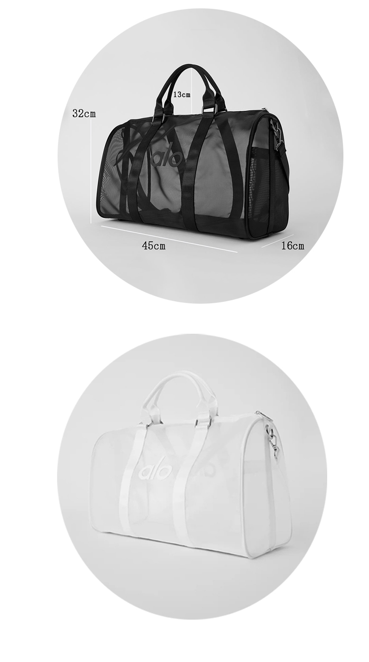 Alo accessories aloyoga transparent mesh bag mainly yoga fitness bag sports women s bag outdoor fitness bag travel cross-body