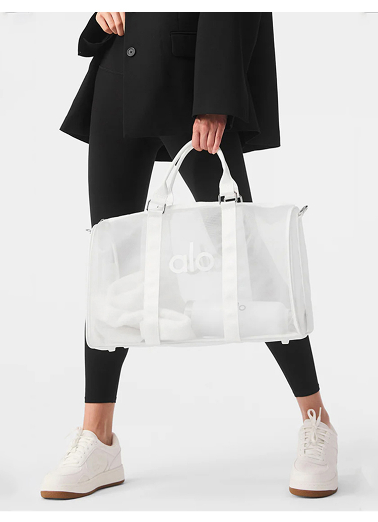 Alo accessories aloyoga transparent mesh bag mainly yoga fitness bag sports women s bag outdoor fitness bag travel cross-body