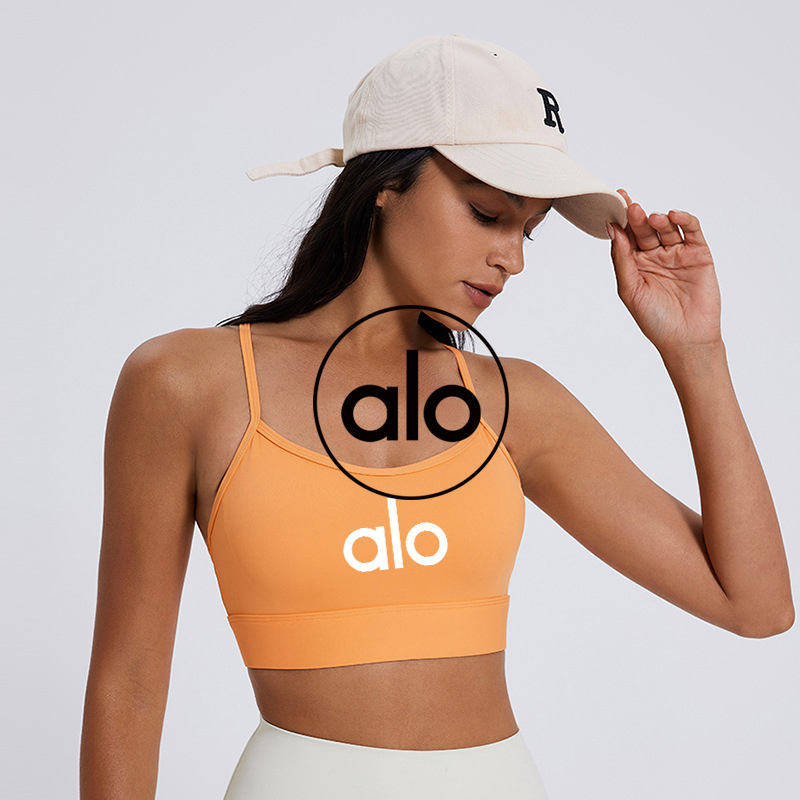 Alo sports bra training pink yoga