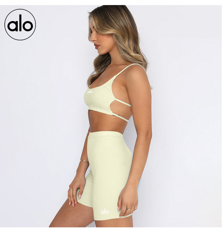 Alo set training light blue pink yoga