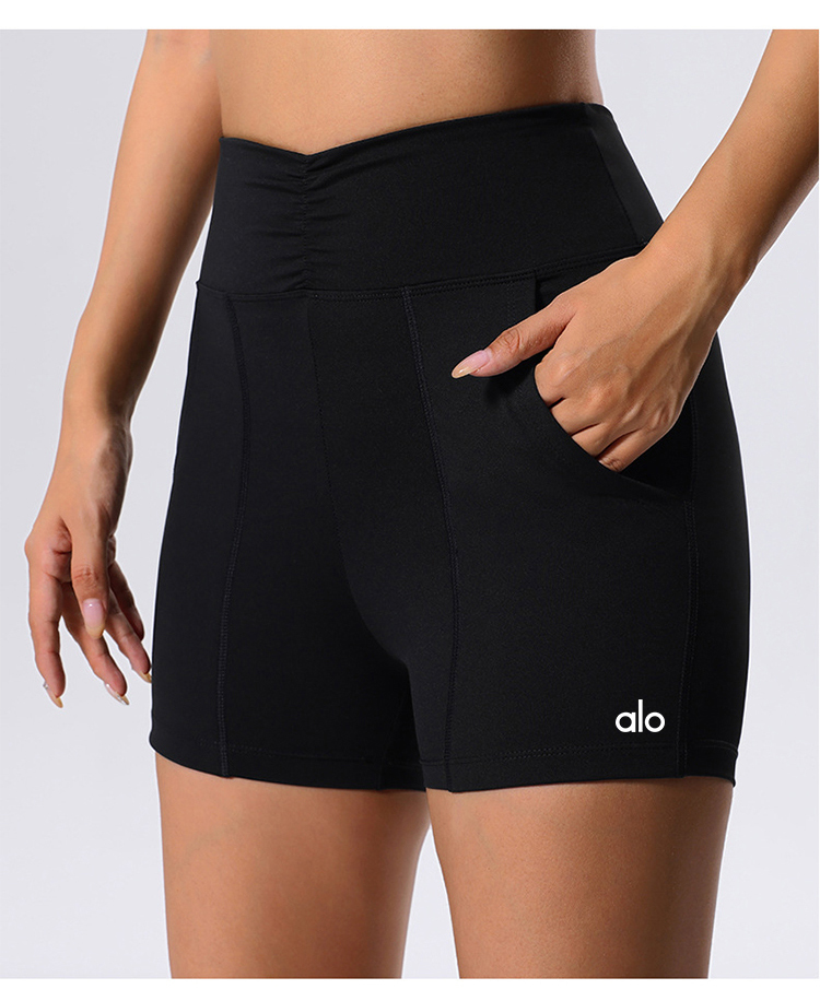 Alo shorts training navy and light lavender yoga