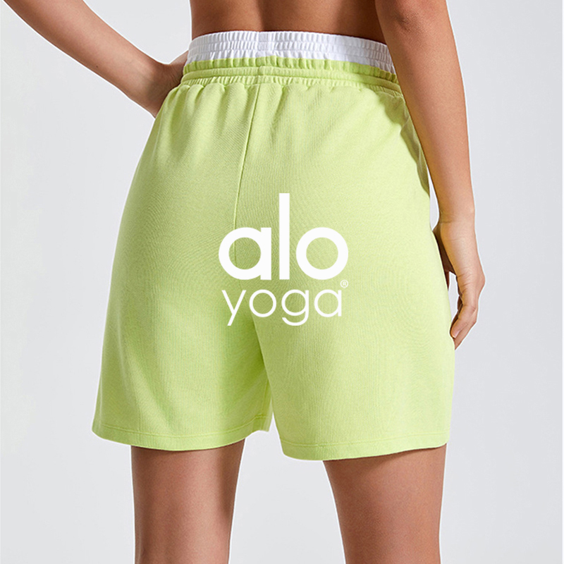 Alo shorts lounge beige and navy