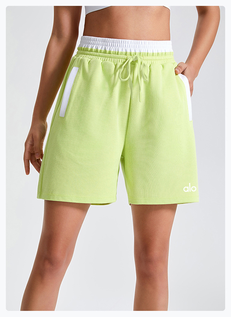 Alo shorts lounge beige and navy