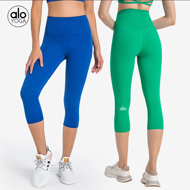 Alo capri yoga blue green pink teal