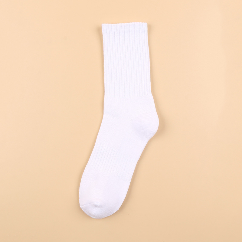 Alo accessories cross-border sports socks for men and women sweat-absorbent breathable high-elastic solid color running fitness Pilates mid-calf yoga