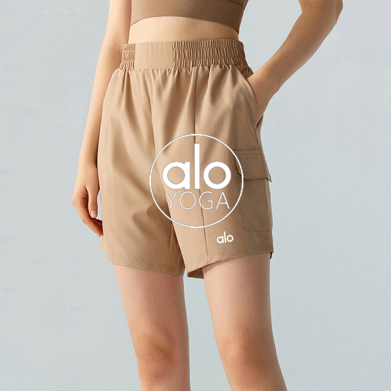 Alo shorts yoga red, black, light gray, beige