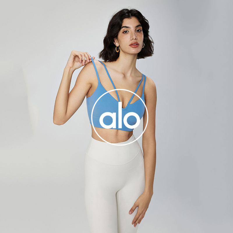 Alo sports bra yoga blue