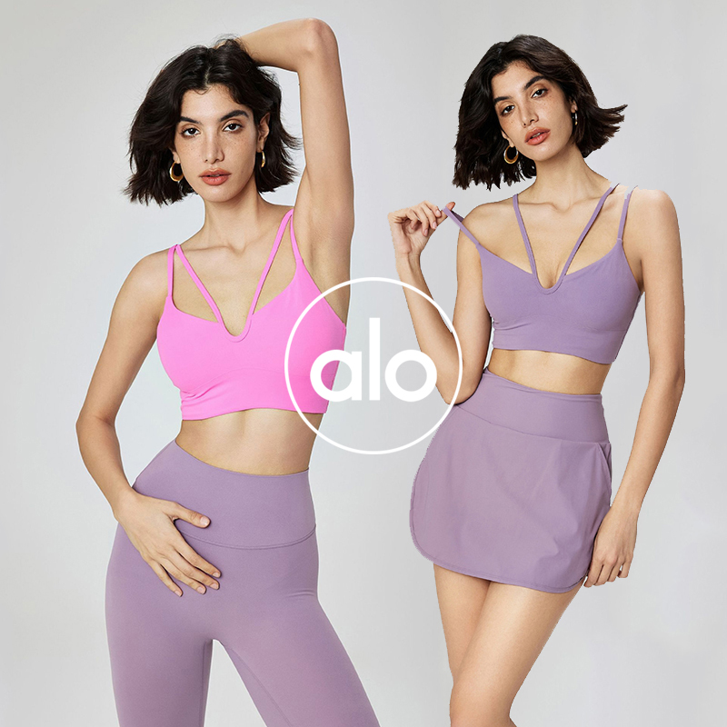 Alo sports bra yoga blue