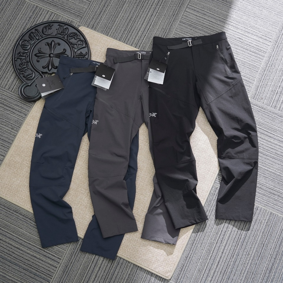 Arcteryx Kleidung Pants & Hosen Schwarz Grau Stickerei Herbstsammlung Schnelltrocknen