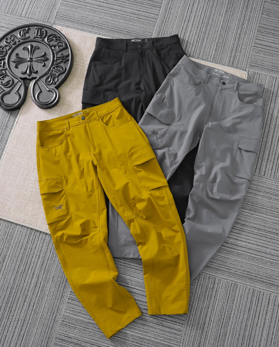 Arcteryx Kleidung Pants & Hosen Schwarz Grau Gelb Stickerei Herbstsammlung Schnelltrocknen