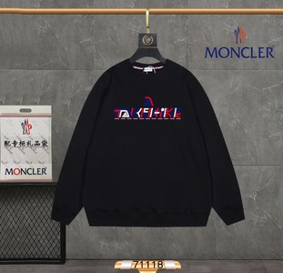 Moncler Clothing Sweatshirts Top Quality Designer Replica Apricot Color Black White Printing Fashion