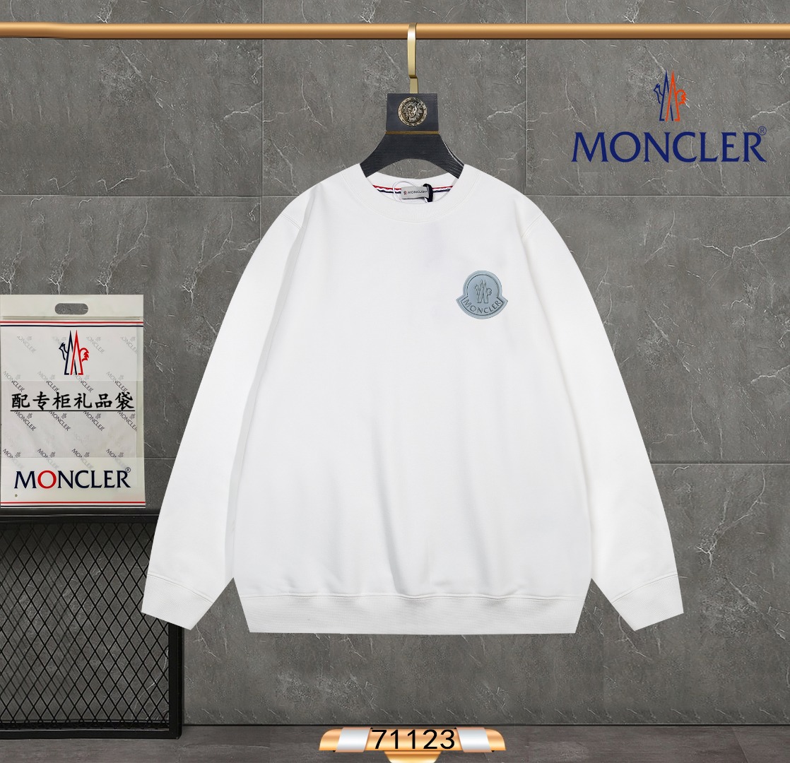 Moncler Clothing Sweatshirts Apricot Color Black White Genuine Leather Fashion
