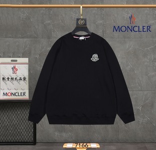 Moncler Clothing Sweatshirts Apricot Color Black White Embroidery Fashion
