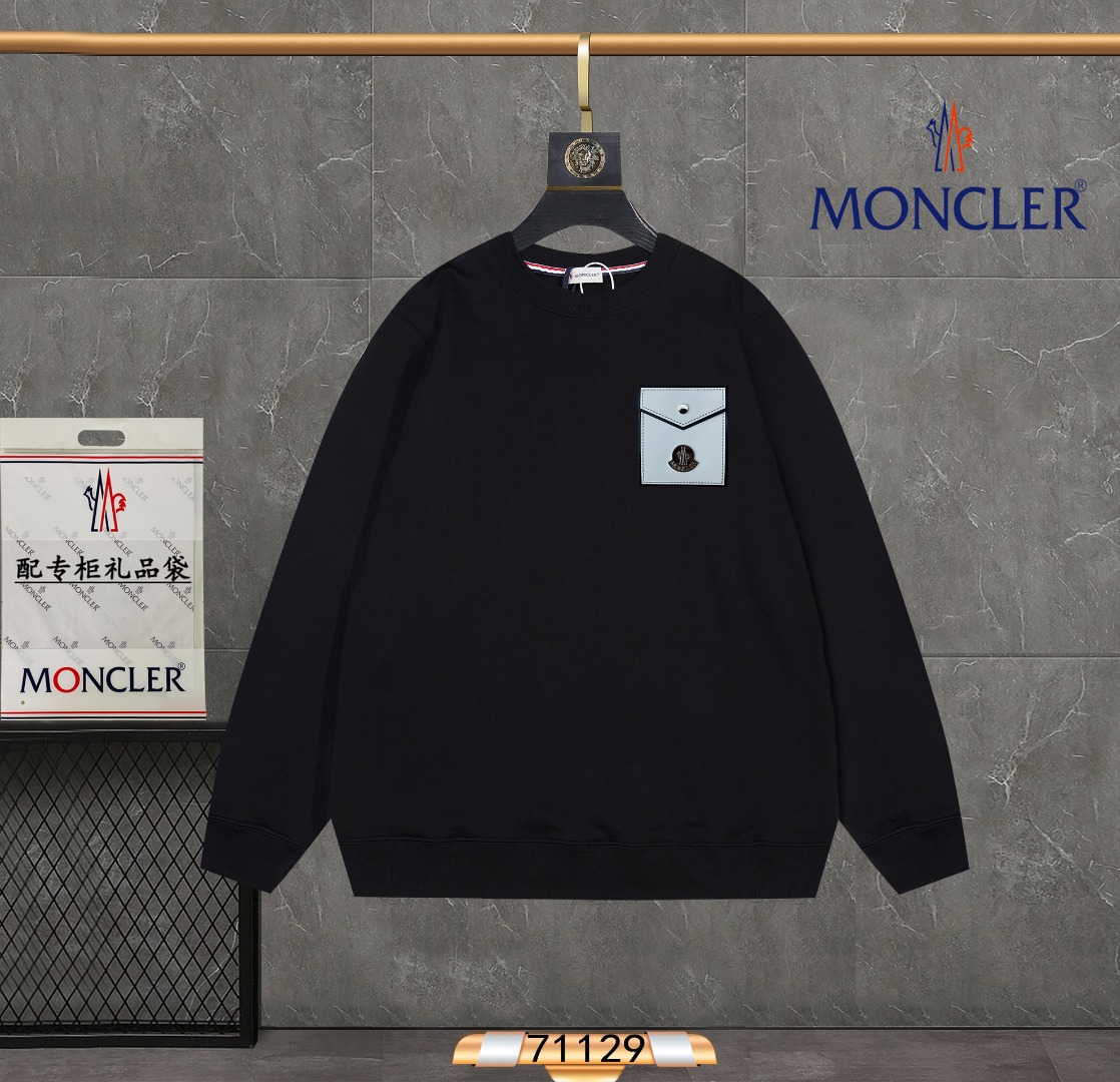 Moncler Clothing Sweatshirts Apricot Color Black White Cowhide Fashion
