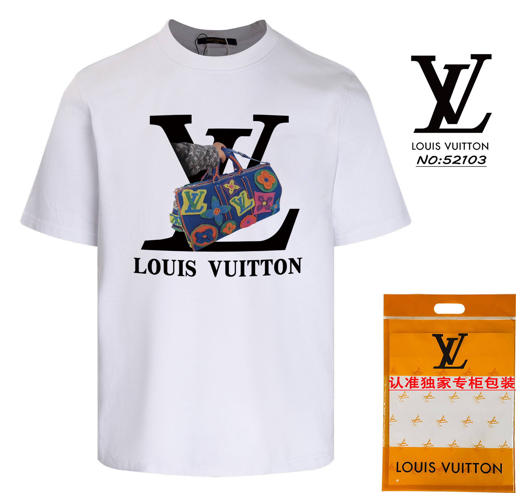 Replica Sale online
 Louis Vuitton Clothing T-Shirt Apricot Color Black White Unisex Short Sleeve