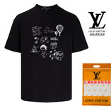 Louis Vuitton Clothing T-Shirt Designer Wholesale Replica
 Apricot Color Black White Unisex Short Sleeve