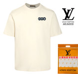 How to buy replica Shop
 Louis Vuitton Clothing T-Shirt Apricot Color Black White Unisex Short Sleeve