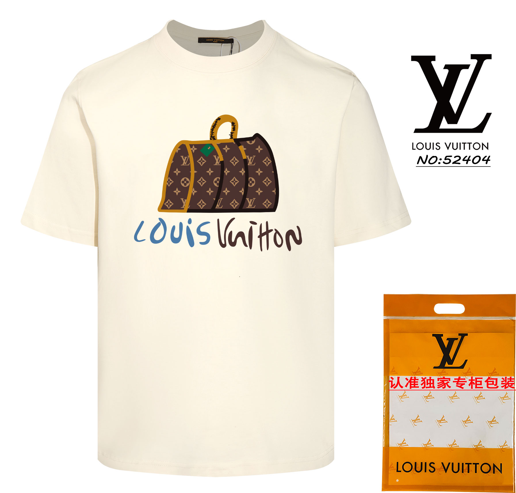 Louis Vuitton Wholesale
 Clothing T-Shirt Online Sales
 Apricot Color Black White Unisex Short Sleeve