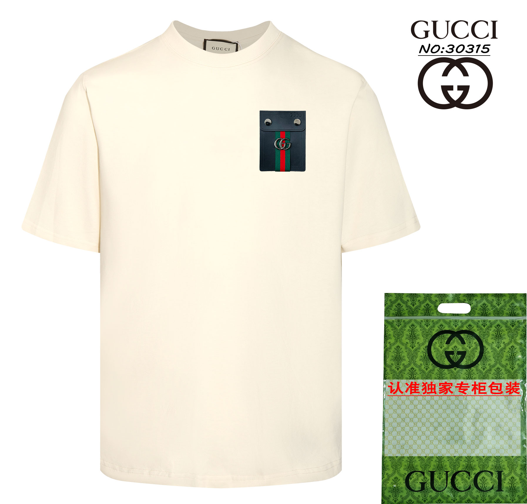Alta calidad GUCCI~Gucci 2024 nueva camiseta de cuello redondo de manga corta. Colores teñidos a medida, tacto muy cómo…