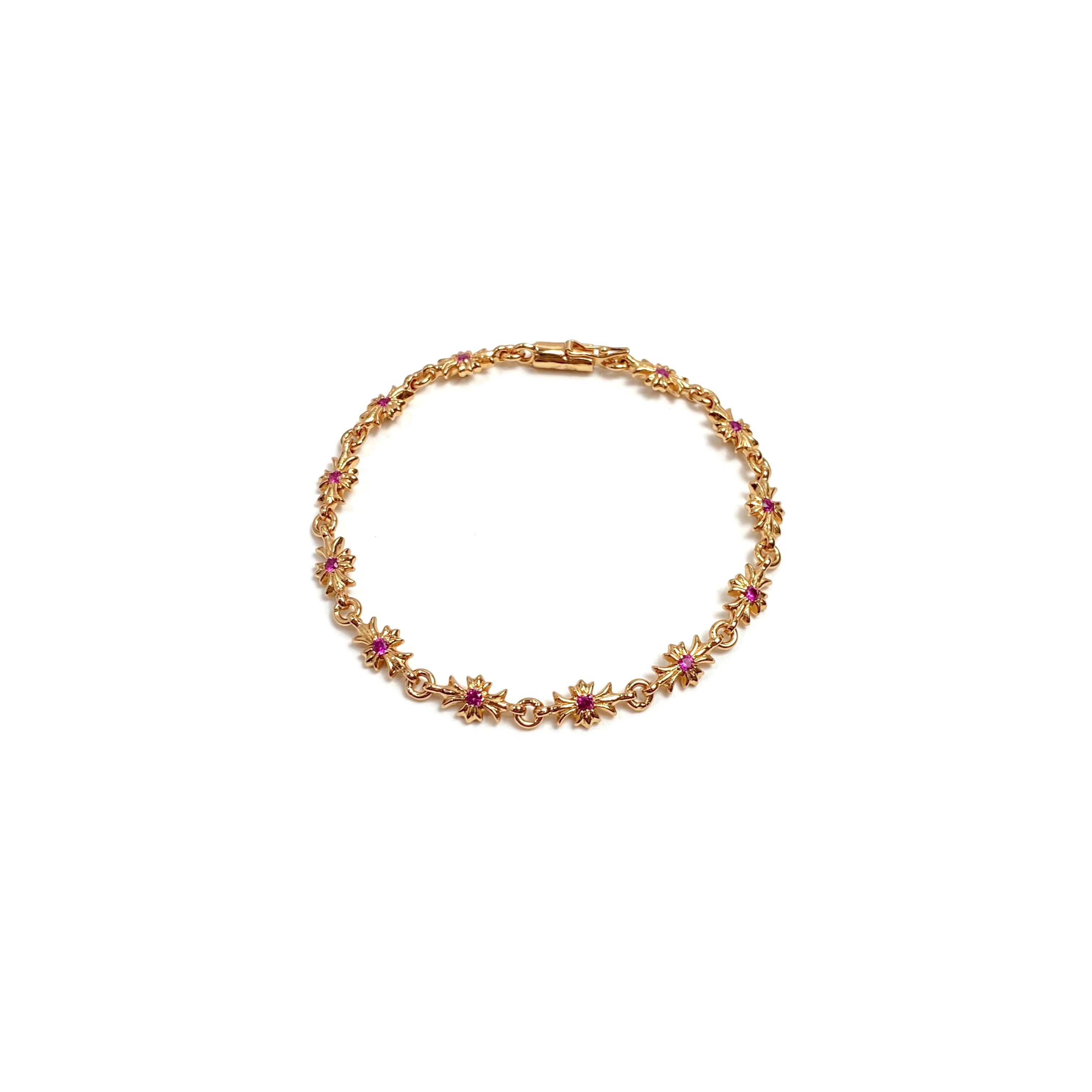 NO:385882,Chrome Hearts Gold Plated Pink Diamond Tiny E Bracelet, Jewelry Boutique, Chrome Hearts, Chrome Hearts, Bracelet, Gold Plating19860909Chrome Hearts克罗心 镀金粉钻Tiny E手链,饰品精品,chrome hearts,chrome hearts,bracelet,gold plating,Jewelry