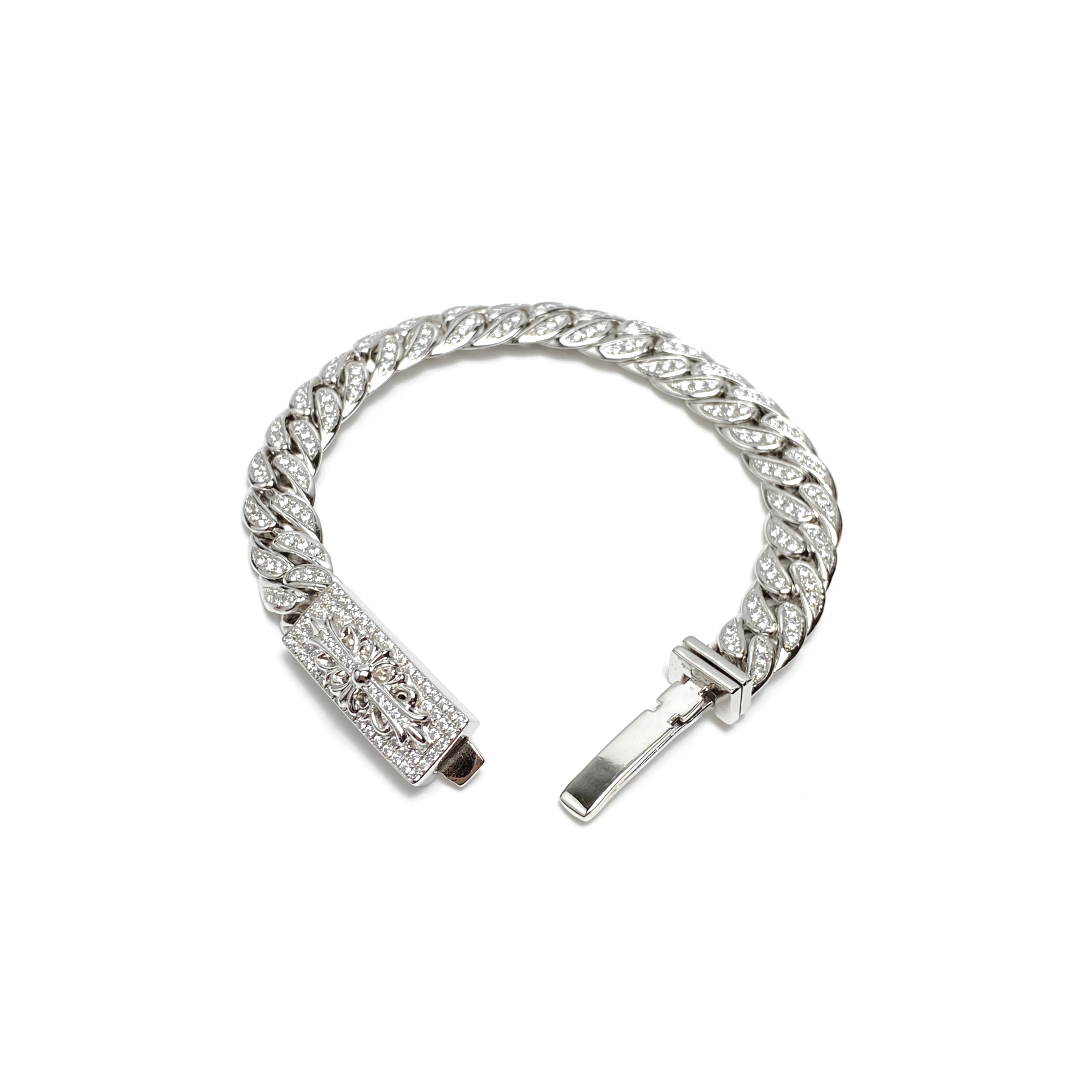Custom Gold-Plated Diamond Setting, Bracelet Bangle