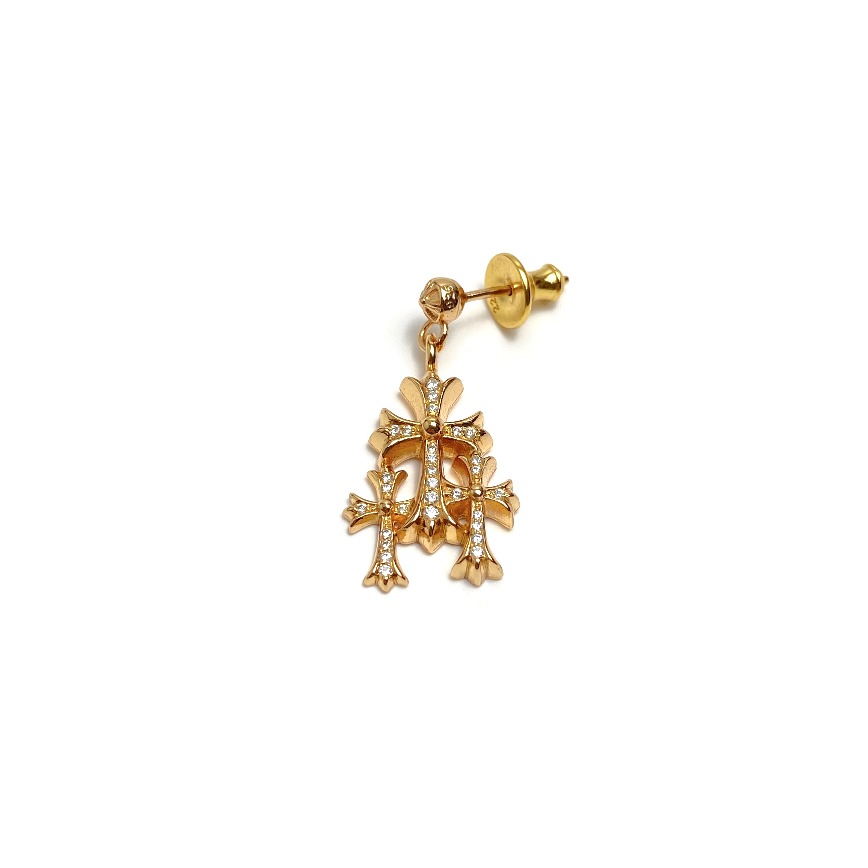Earrings, Gold-Plated Diamond Custom