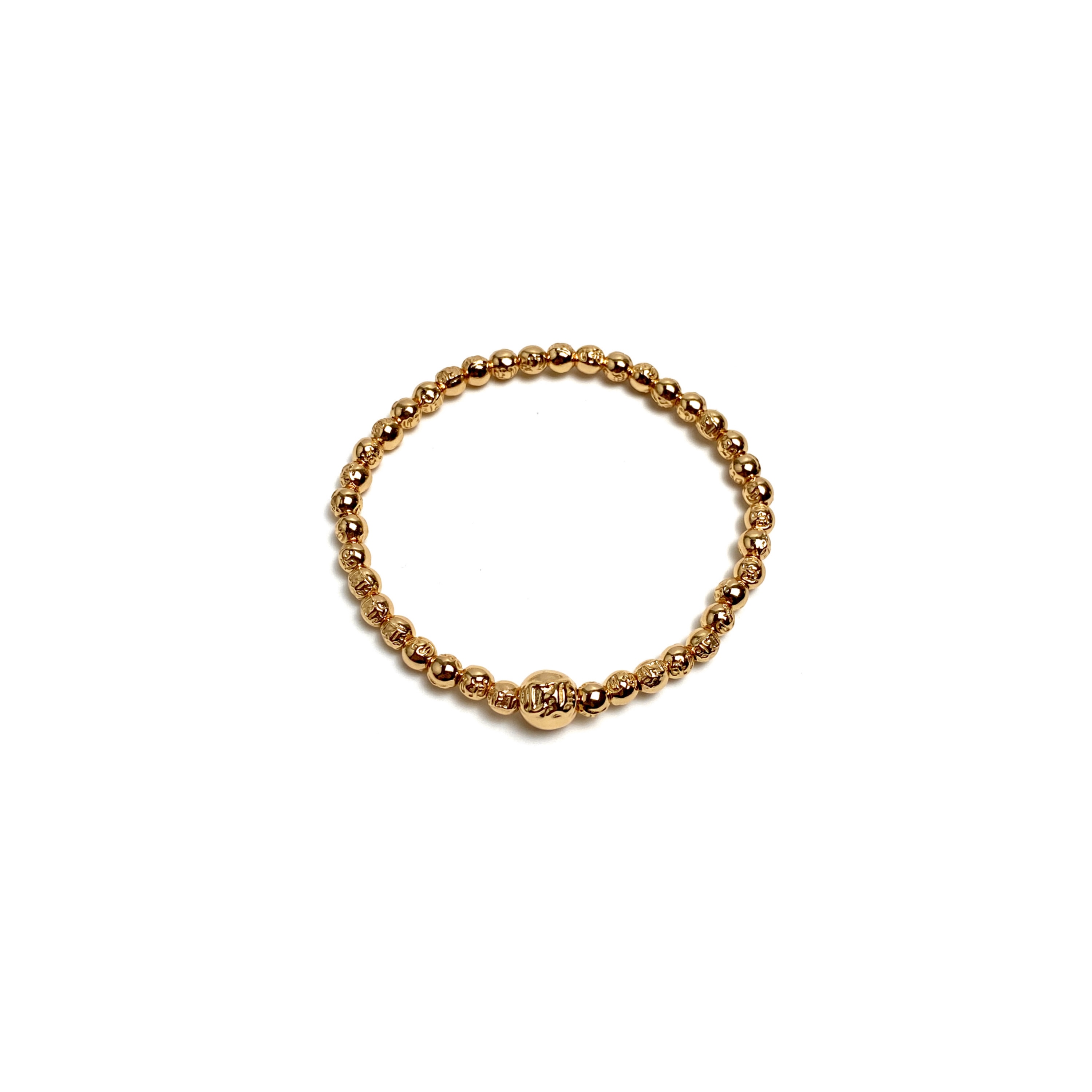 Silver bead bracelet