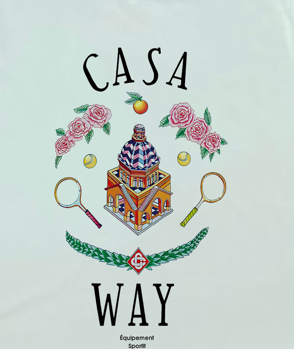 💴75
CASABLANCA短袖T恤                                                                                                        原版开发 采用250克高密度双纱纯棉面料 上身柔软舒适
进口设备 原版印花 色彩鲜艳清晰 
国内一线品牌代工厂代工 做工无可挑剔