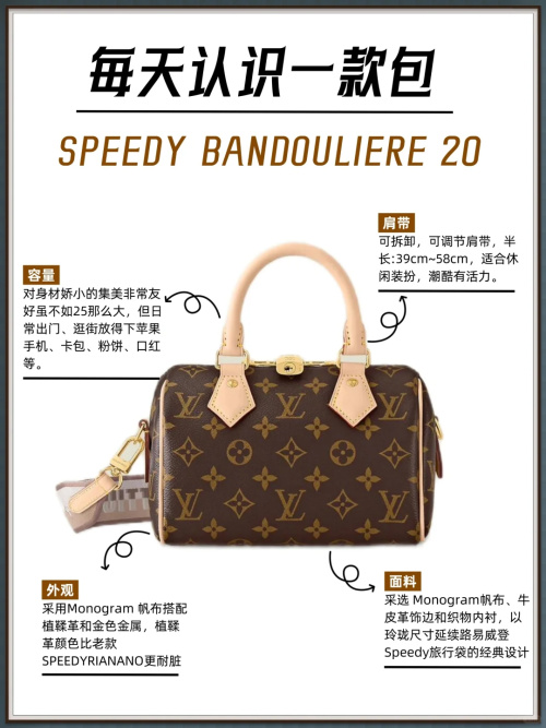 Louis Vuitton Speedy Bandouliere 20 Monogram Canvas Leather Bag 1 Louis Vuitton Speedy Bandouliere 20 Monogram Canvas Leather Bag