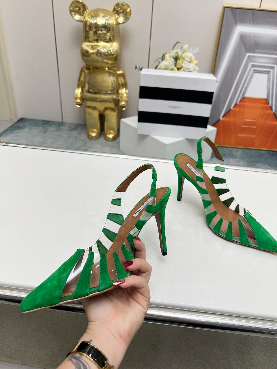 Aquazzura2024夏日凉凉时尚高端女鞋又卷了拼接天花板重围有过的设计拼接单品最能抗得住潮流的更失