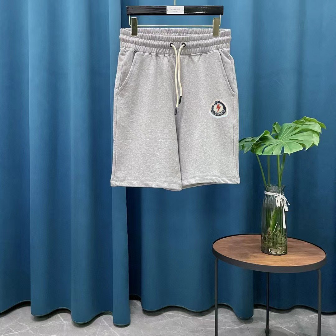 Moncler Venta al por mayor
 Ropa Pantalones cortos Copia feliz de alta calidad
 Negro Gris Universal para hombres y mujeres Algodón Casual