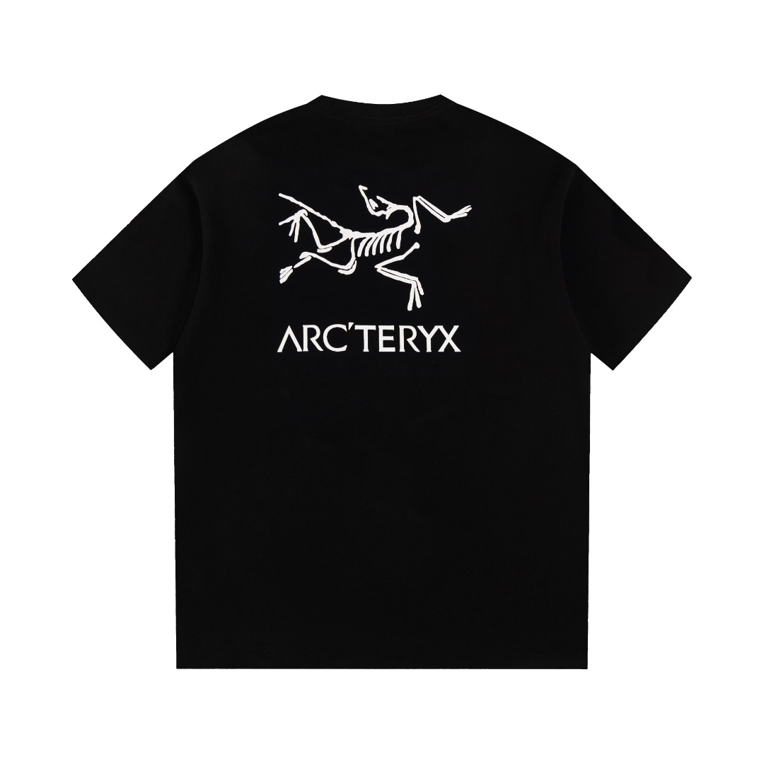上新 P70
Arc Teryx  始祖鸟
2024ss短袖T恤  小鸟字母LOGO印花短袖
高端32s双纱280克面料
重磅面料 定制拉架罗纹同缸同染 三标齐全 男女同款 
尺码： S M L XL