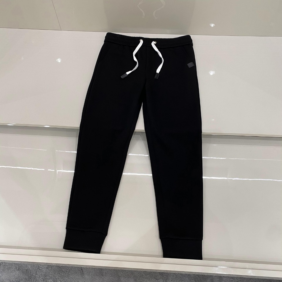 Loewe Clothing Pants & Trousers Black Embroidery Men Fall/Winter Collection Casual