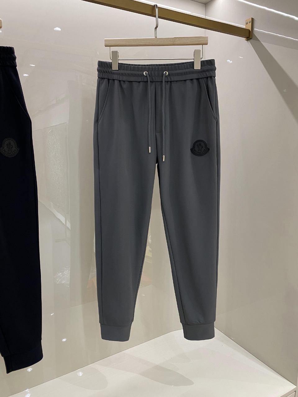 Moncler Clothing Pants & Trousers Black Grey Men Fall/Winter Collection Casual