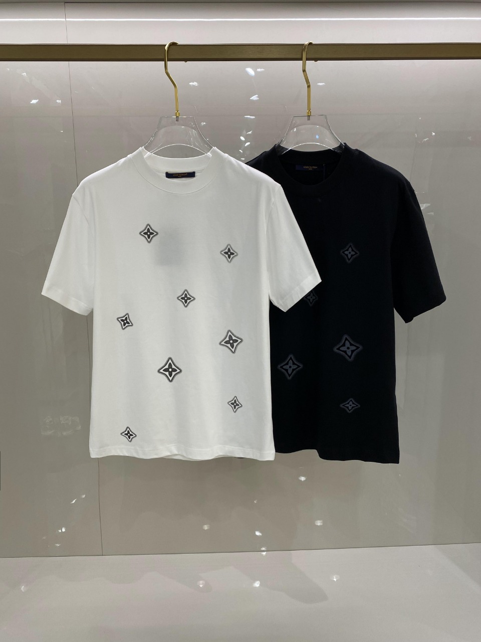 Louis Vuitton Clothing T-Shirt Black White Unisex Cotton Spring/Summer Collection Short Sleeve