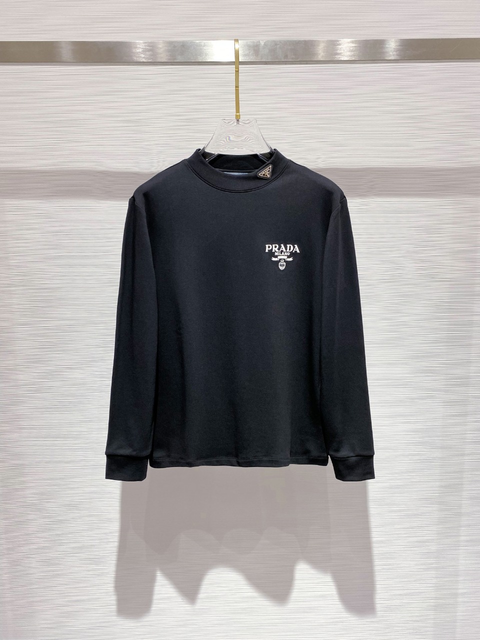 Prada Replica
 Clothing T-Shirt Men Cotton Fall/Winter Collection Fashion Long Sleeve