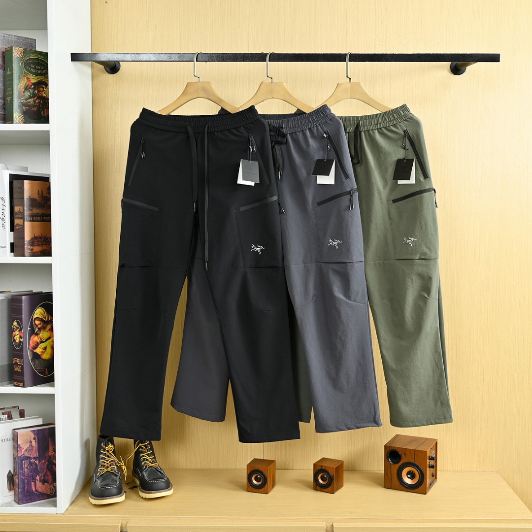 Arcteryx Kleding Broek Zwart Groen Grijs Mannen Herfstcollectie Fashion Casual X24327