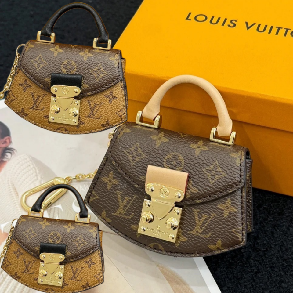 Mini leather handbag front view