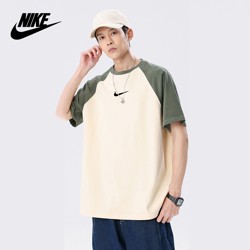 Nike Clothing T-Shirt ArmyGreen Black Coffee Color Green Grey Orange White Yellow Embroidery Unisex Cotton Silica Gel Short Sleeve