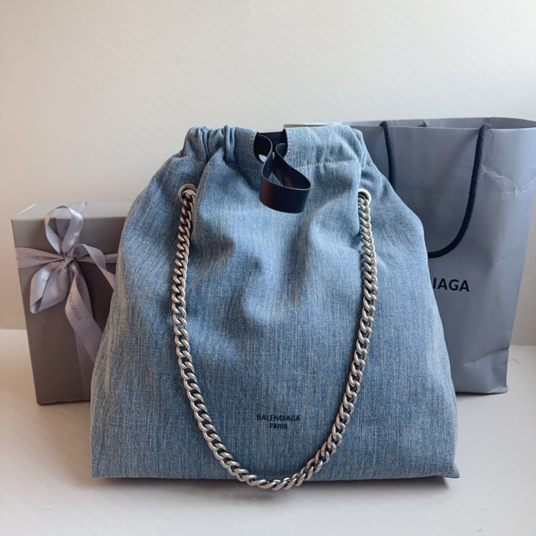 Balenciaga Tassen Schoudertas Tote Tas Denim Kunststof Fashion