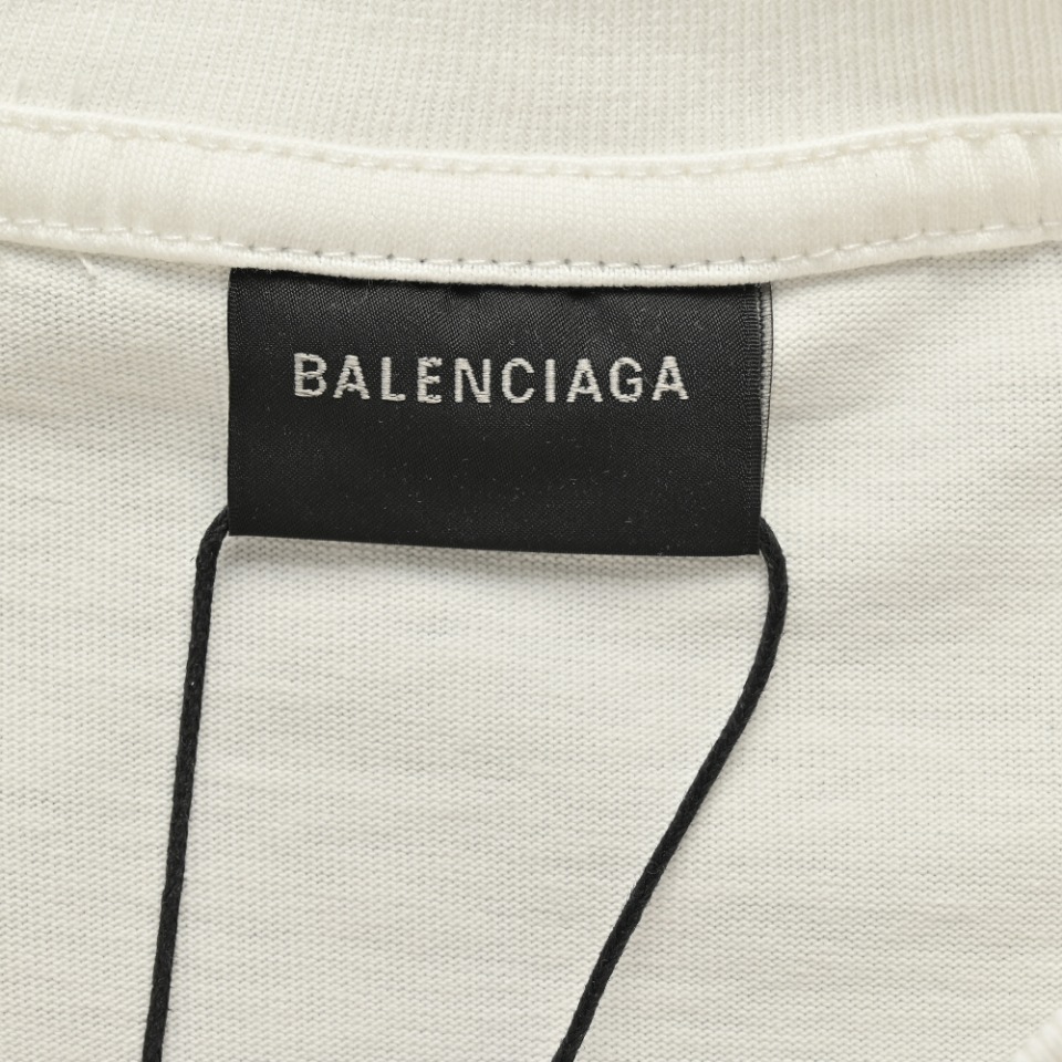 Balenciaga/巴黎世家 24ss 荧光绿手绘双B短袖T恤