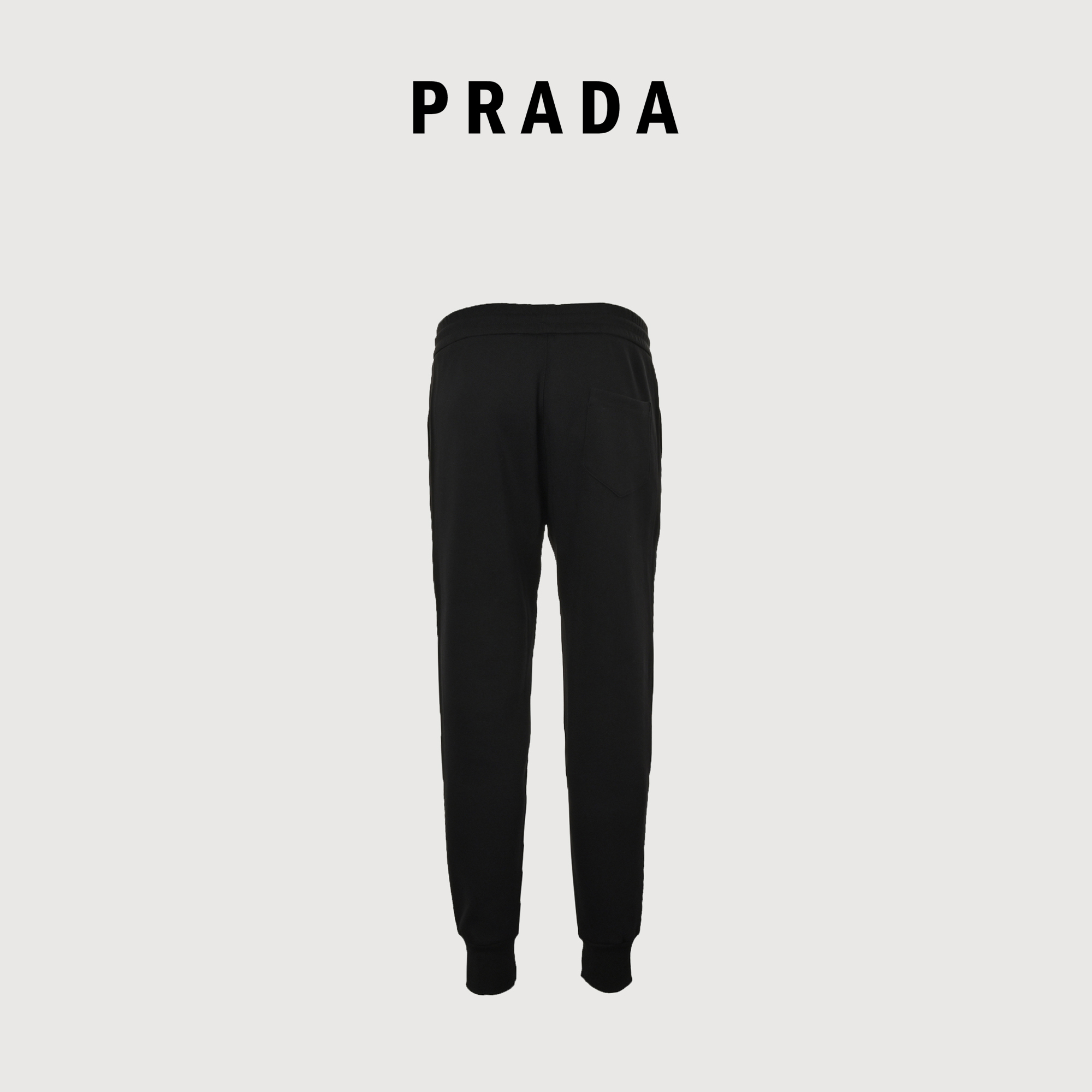 Prada /普拉达 24Fw 口袋字母logo裤脚红色饰条长裤