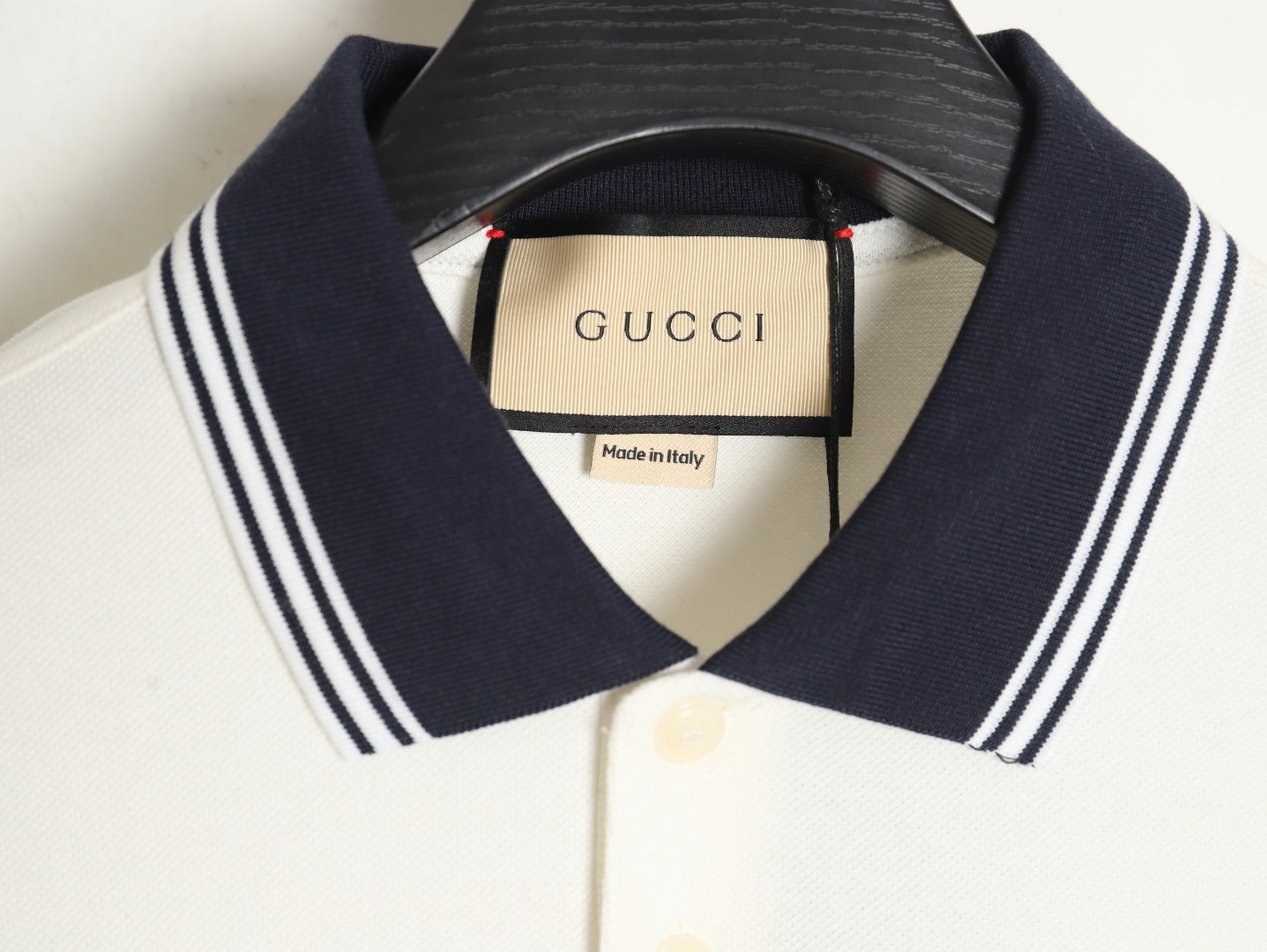 Gucci/古驰 胸口镶嵌双G刺绣polo短袖