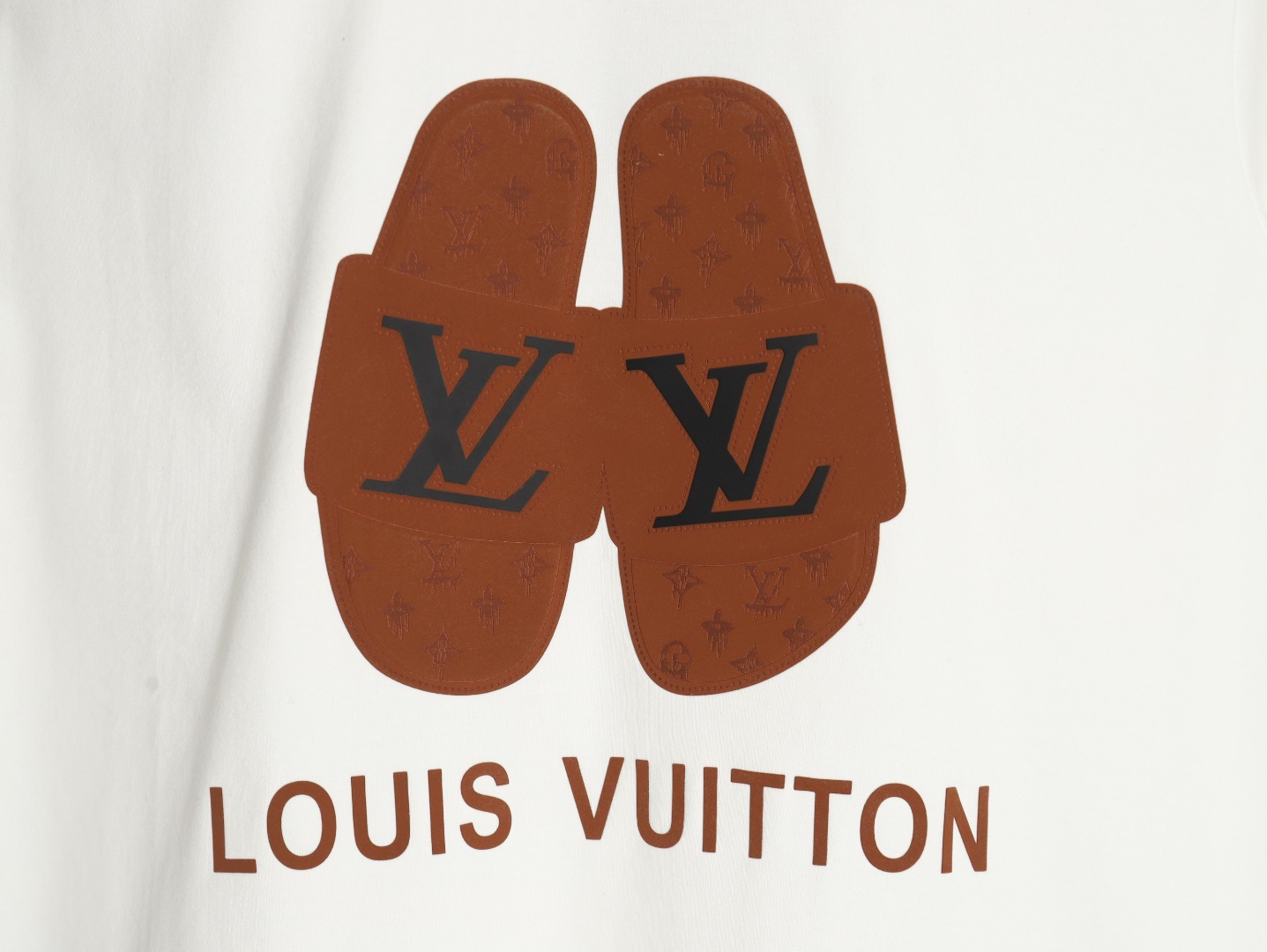 Louis Vuitton 路易威登 lv 拖鞋麂皮贴布短袖T恤