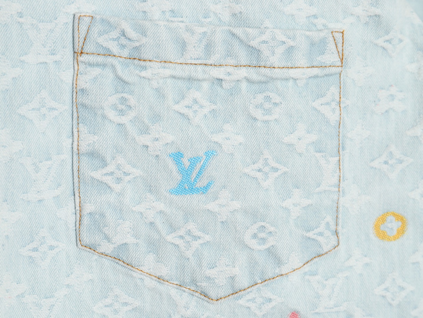 Louis Vuitton LV 路易威登24SS Tyler联名绣花牛仔外套