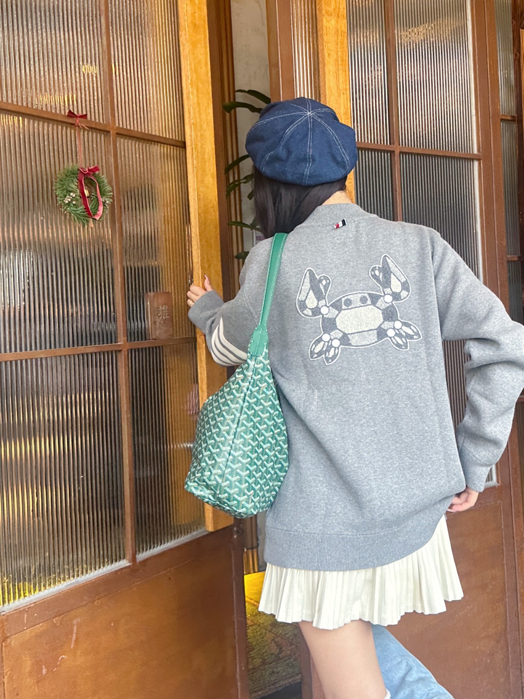 THOM BROWNE TB 汤姆布朗 24FW 螃蟹拉链棒球服外套 上身效果#